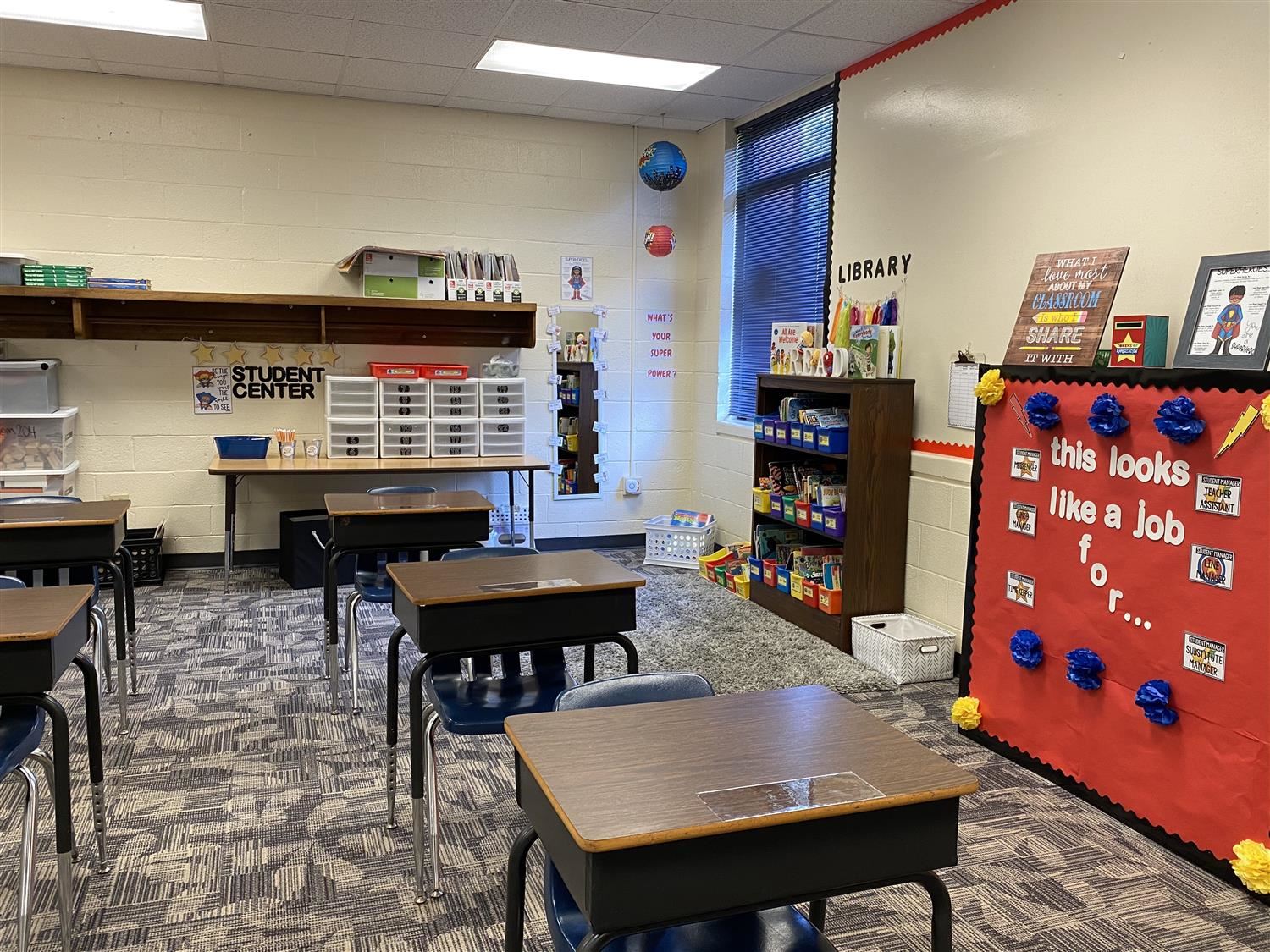 back of room  