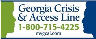 Georgia Crisis and Access Line 1-800-715-4225